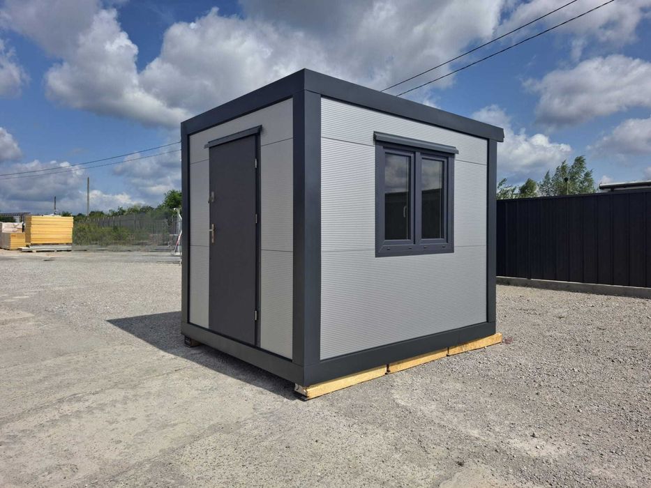 Domek z płyty PIR Stróżówka Portiernia 3,5x2 m Kontener Dostawa