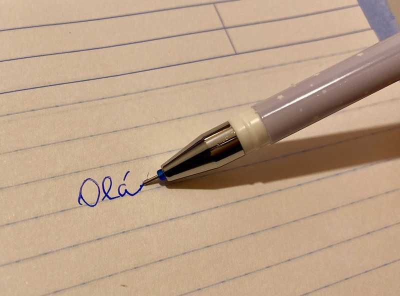 Canetas tinta apagável