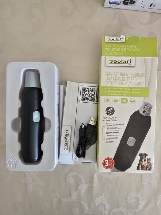 Máquina tosquiadora e corta-unhas
