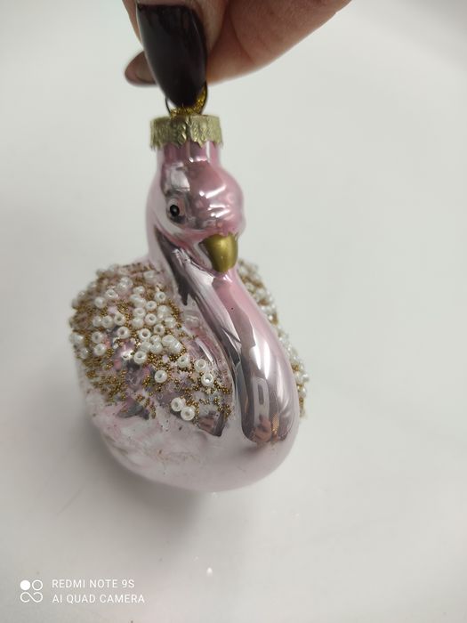 Bombka szklana Łabądź