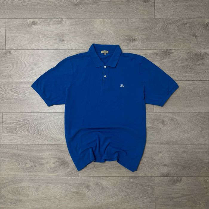 Блакитна поло футболка Барберрі Лондон Burberry London, розмір XL