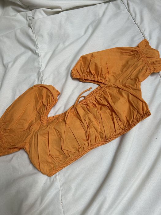 Top curto laranja