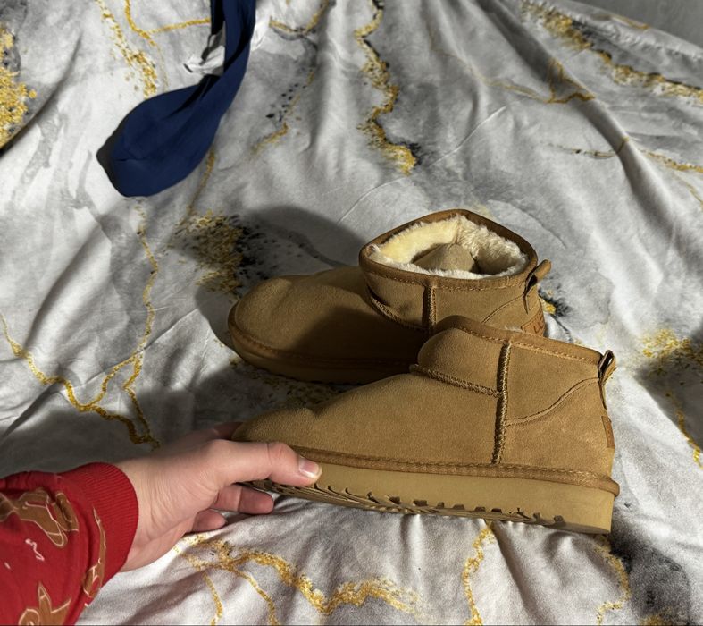 UGG Classic Ultra Mini в цвете Chestnut, коричневі уггі