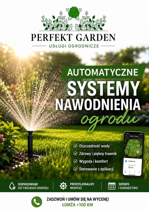 Systemy nawadniania ogrodu  uslugi ogrodnicze