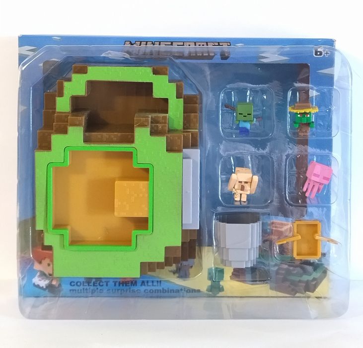 Игровой набор Майнкрафт "Оазис" 4-мини фигурки.