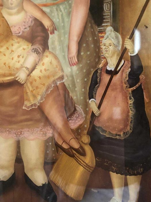 Quadro com impressão de Botero, A casa de Ana Molina.