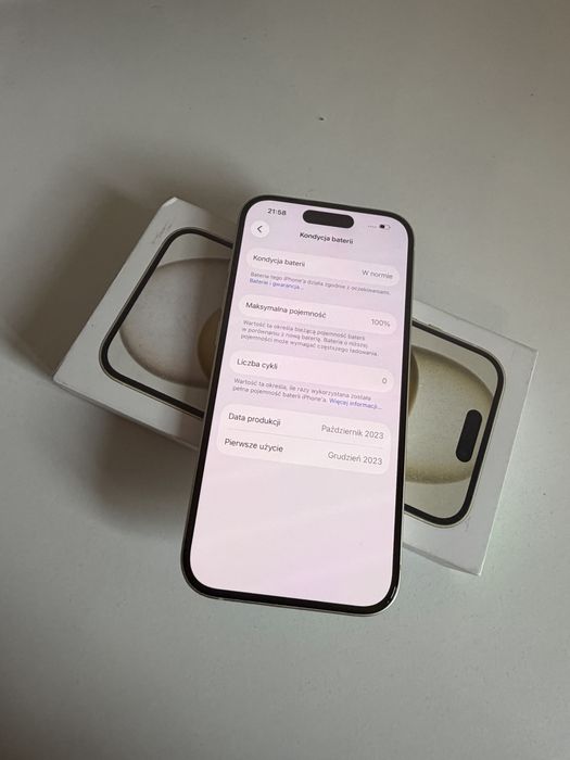 Bateria 100% iPhone 15 128gb Yellow