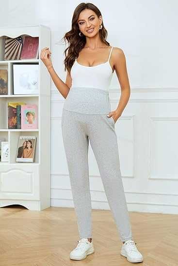 Nowe damskie legginsy ciążowe Brynmama / 2 pary / szare/czarne XL!264!