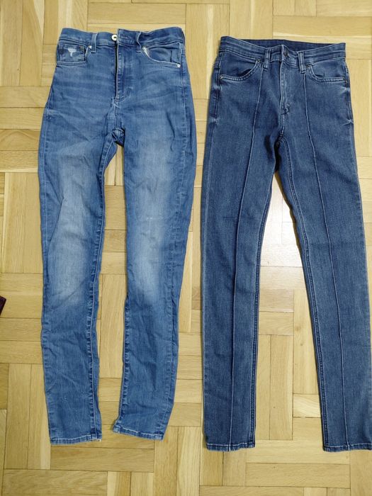Zestaw 2szt jeansy skinny wysoki stan  h&m r. 34