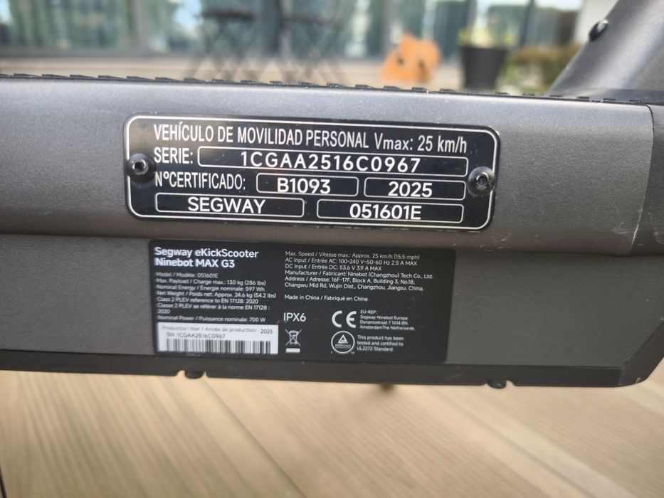 Trotinete Segway G3 Max