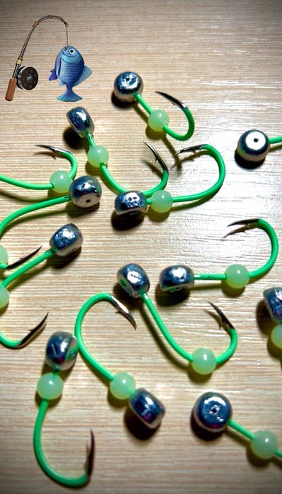 Летняя мормышка  Lumo Green  Світлонакопичувальні флюрисцентні