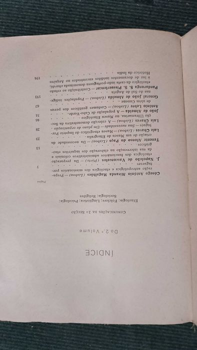 1º Congresso Nacional de Antropologia Colonial Volume II