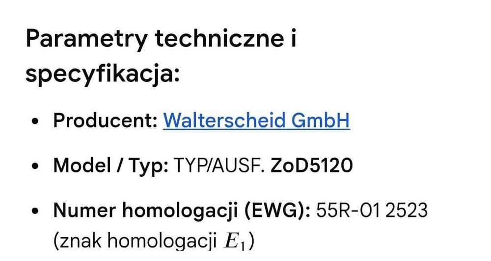 Pronar Dyszel fi 50 TYP ZoD5120 / Oczko pociągowe, obrotowe Walterscheid