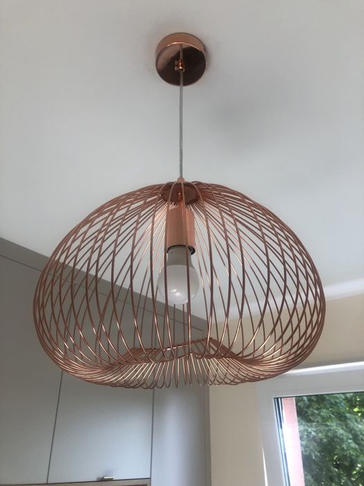 Lampa wisząca różowe złoto