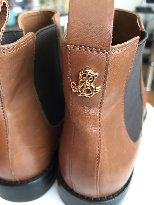 Botas em pele Ralph Lauren de mulher n.º 38, mas veste pequeno (n.º37)