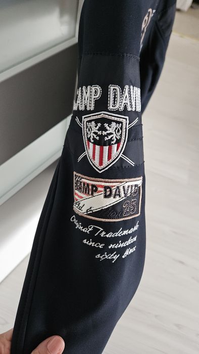 Granatowa kurtka polar camp david s 38 m czarna