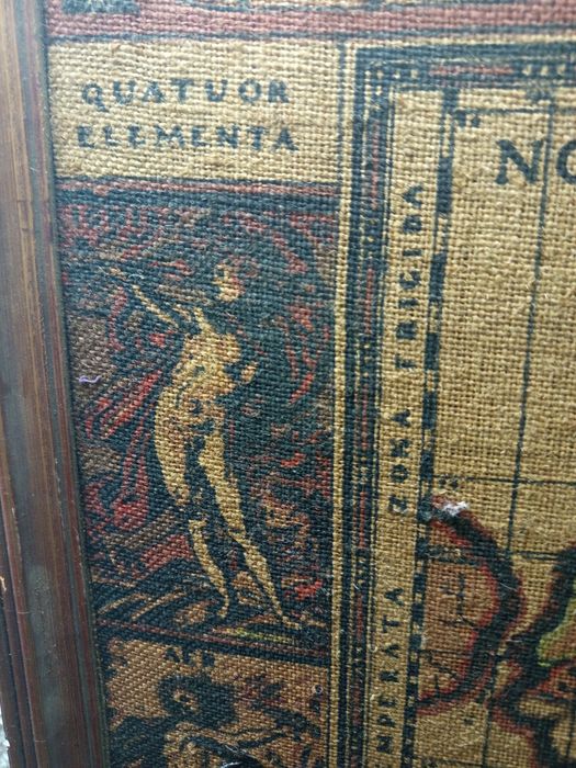 Mapa do mundo antigo em tecido 1.25x95