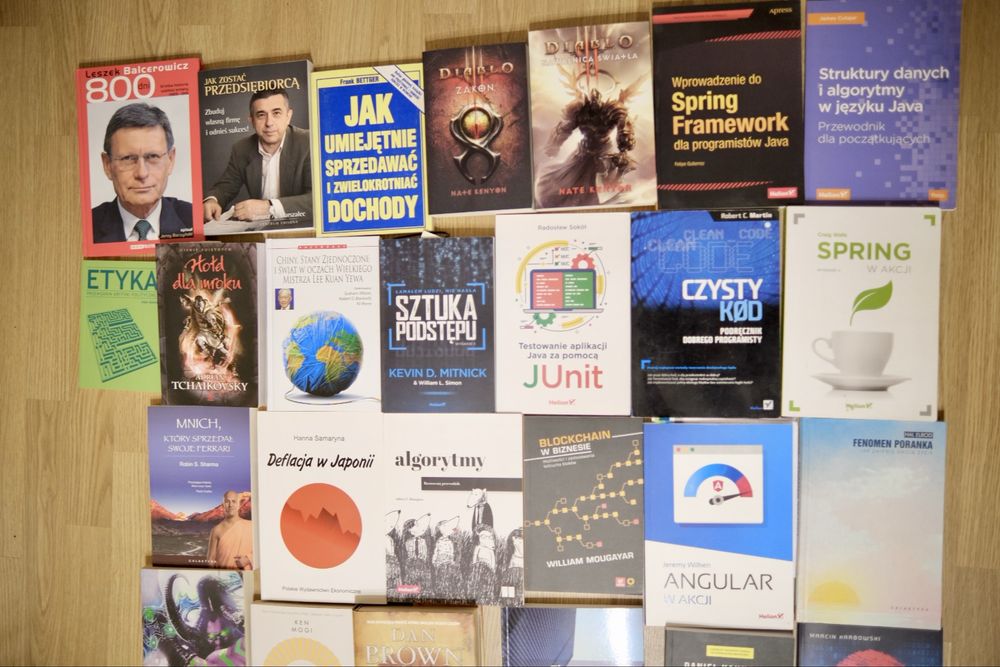 Zestaw 34 książek - biznes, IT, programowanie, rozwój osobisty