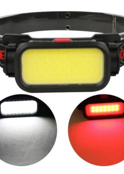 Ліхтар налобний BL-008+COB (white+red), червоне світло, водозахист, вб