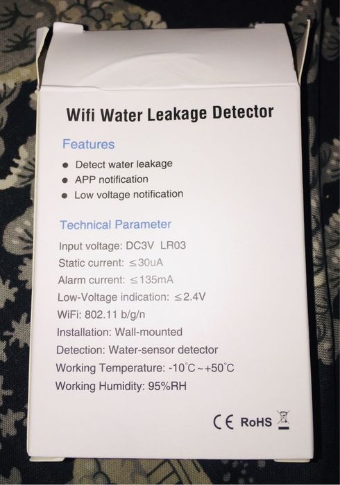 Czujnik wody informujący o zalanie przez WiFi.
