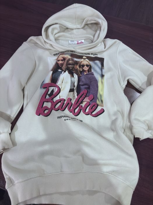 Sweatshirt Barbie ZARA Criança 11-12 Anos – Hoodie Oficial Mattel