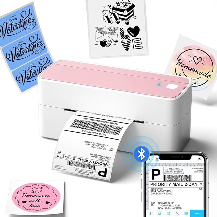 Phomemo 241BT Impressora etiquetas autocolantes, impressora térmica etiquetas adesivas 4 x 6, Label Printer Compatibile com Amazon  DHL  Etsy DPD  UP