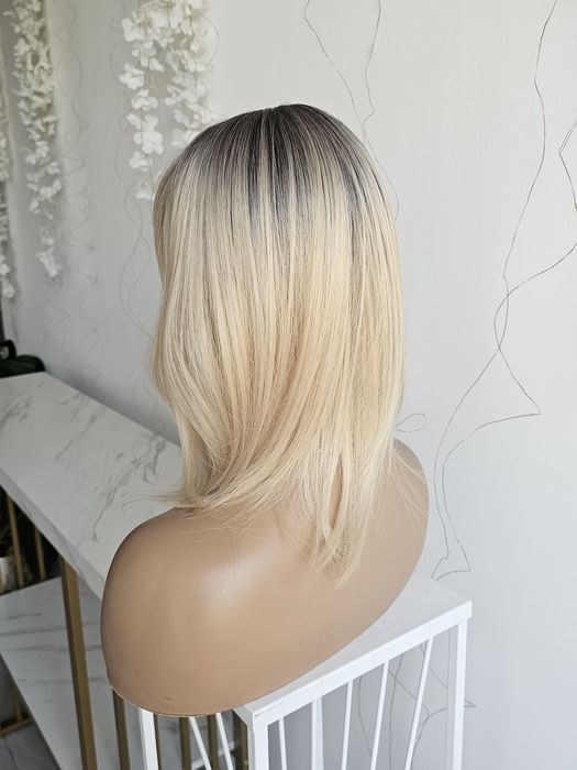 Tupet topper Ala jasny blond z odrostem naturalny efek zagęszczenia