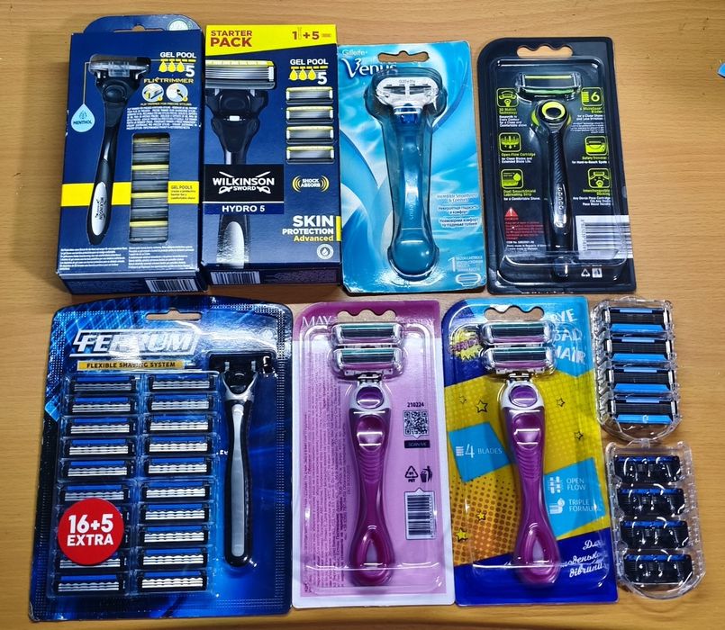 Только оригинальные Кассеты и станки для бритья  Wilkinson , Gillette