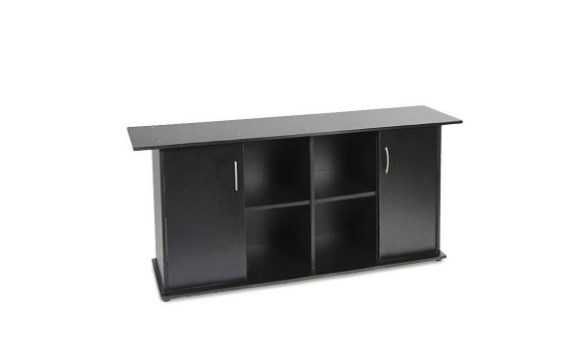 Тумба Природа під акваріум збірна пряма з дверима чорна 150x50x70 см