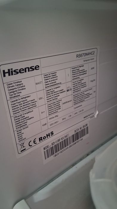 Frigorifico Americano Hisense para peças