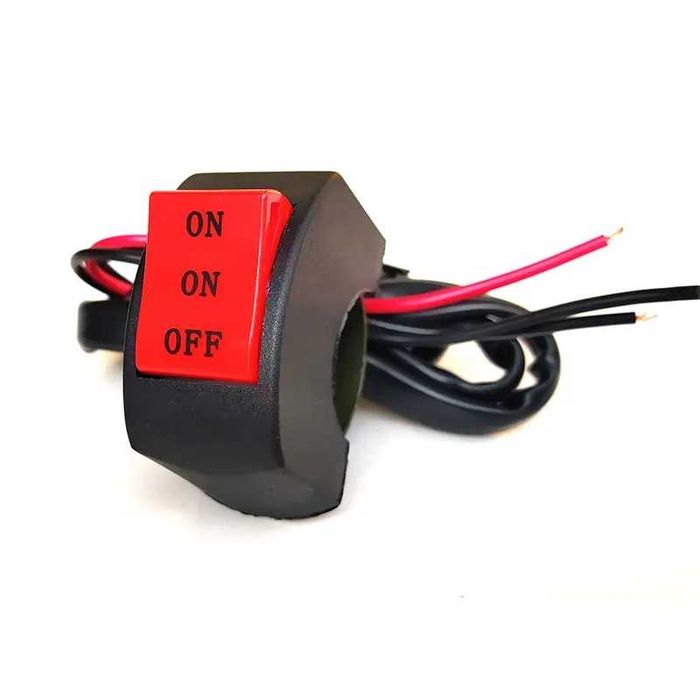 Interruptor de Guiador 3 Posições On/On/Off - Faróis Auxiliares Moto