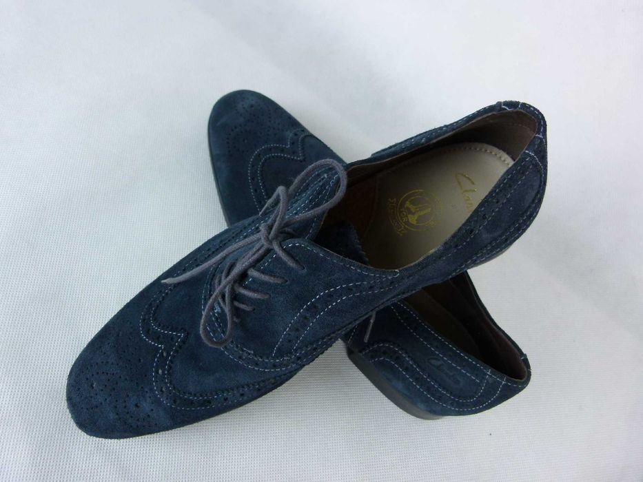 Clarks skórzane półbuty skóra zamszowa 42 28 cm
