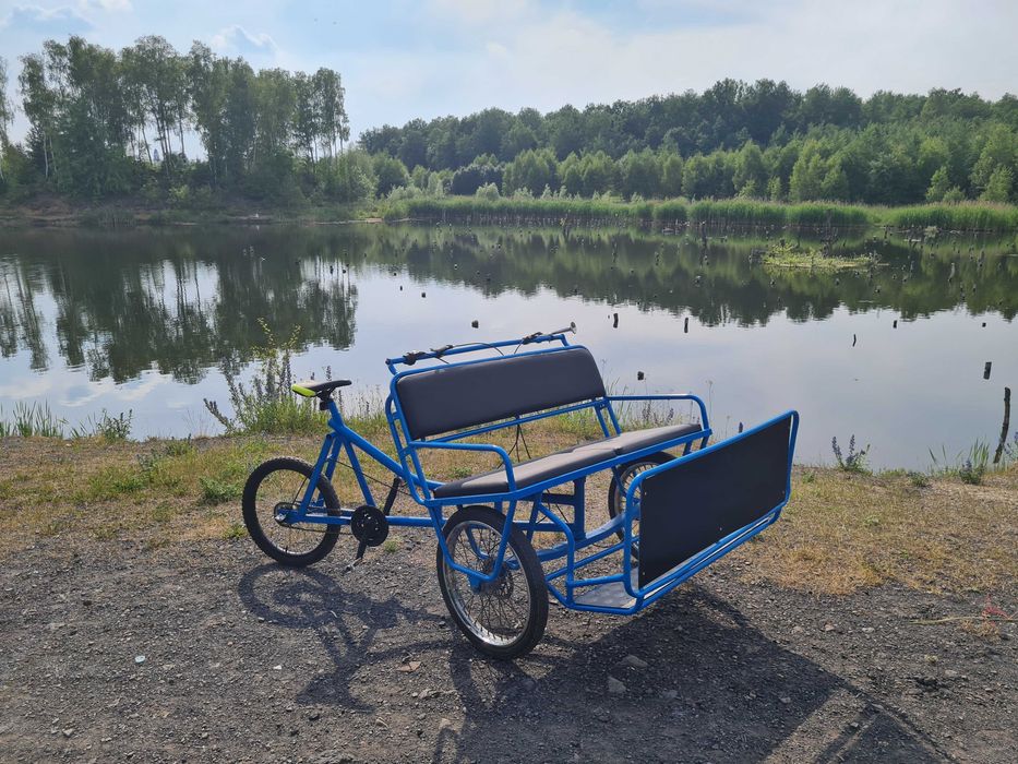 Riksza / rower pasażerski / rower z ławeczką - solidna, rozkładana