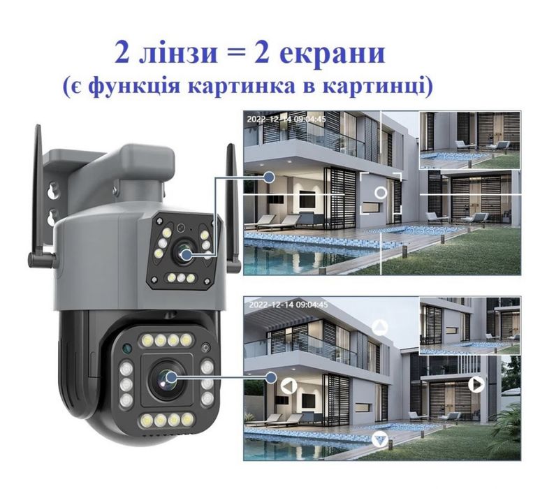 Камера 4g IP WIFI відеокамера вулична sim картка відеонагляду SC03