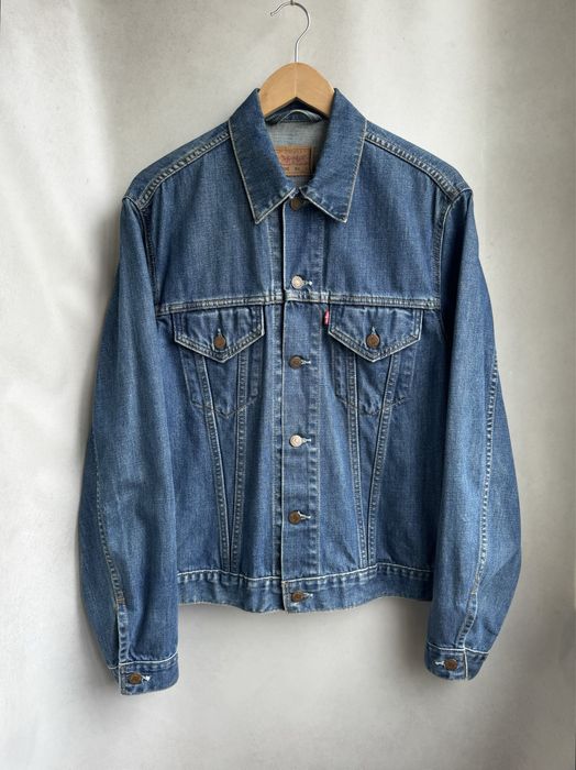 Винтажная джинсовая куртка Levi’s мужская темно синяя джинсовка оригинал. Чоловіча вінтажна куртка Levi’s denim jacket синього кольору оригінал