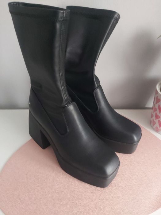 Botki na platformie 40 25.5cm