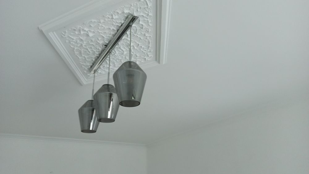 Candeeiro Triplo Cinza