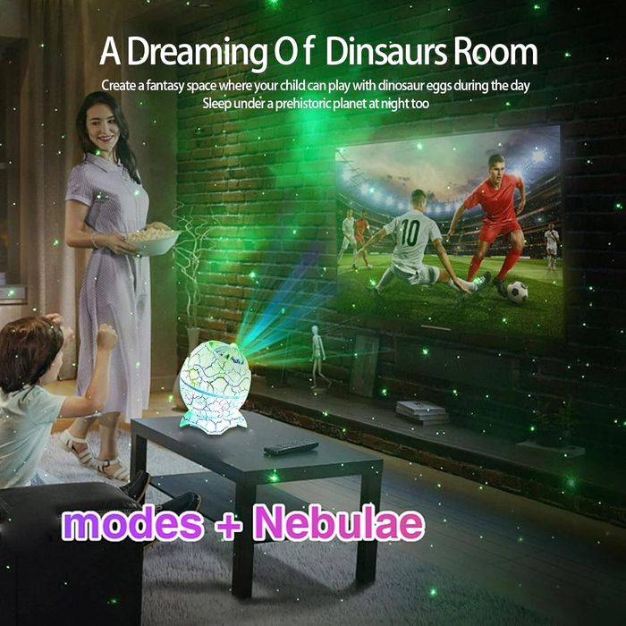 varkda Projektor gwiazd w kształcie jaja dinozaura z Bluetooth