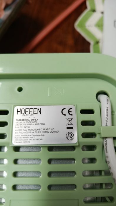Torradeira marca Hoffen nova sem caixa