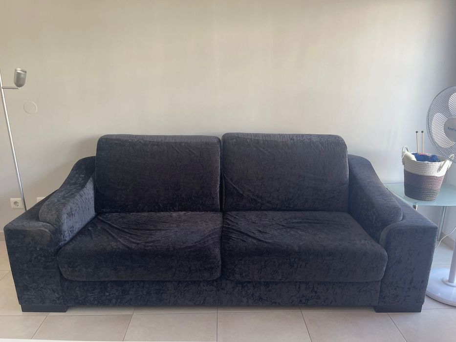 Sofá dois lugares preto