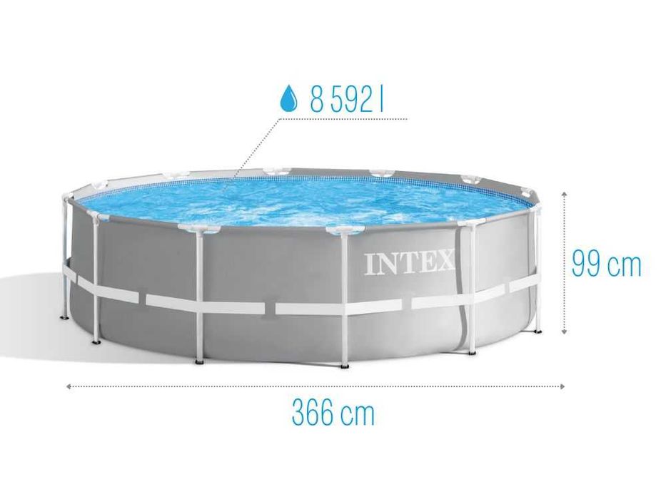 Каркасный бассейн Intex 26716 Prism Frame Pool 366 х 99 см 8592 лит
