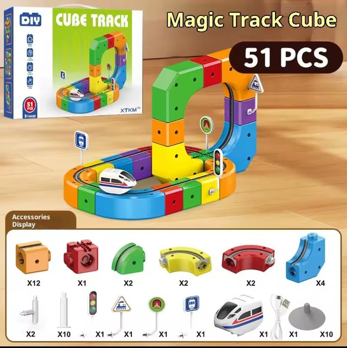 Pista Lego elétrica magnética veículos anti gravide