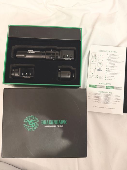 Dragonhawk Fold Pro [z dodatkową baterią] - maszynka do tatuowania