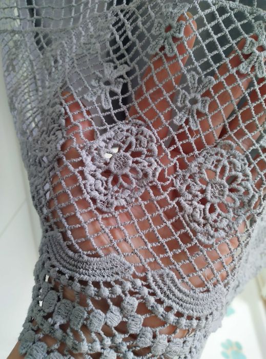 Блузка футболка Gina Benotti кружево хлопок р. большой 54-56