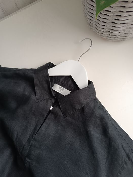 Uniqlo рубашка льон оверсайз