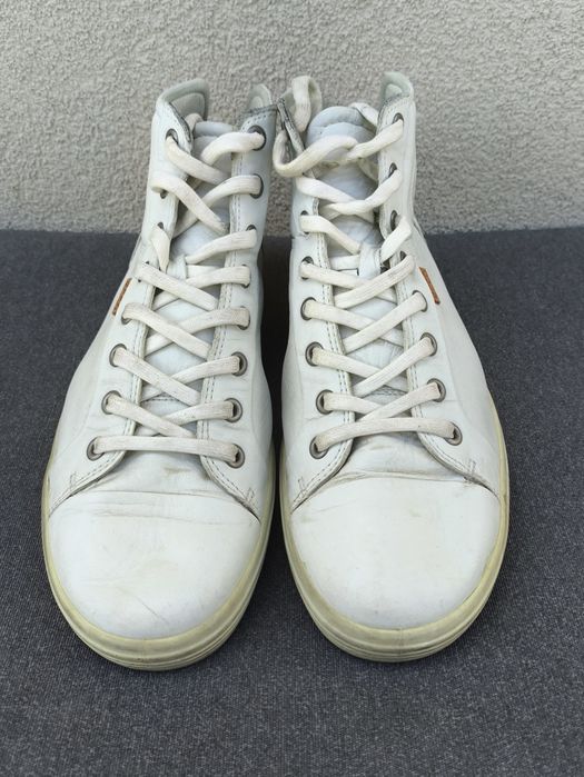 Ecco Soft 7 Damskie Tenisówki / Trampki Wysokie White Rozmiar 40