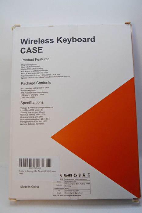 Чохол з Bluetooth клавіатурою для Samsung Galaxy Tab A8 10.5" (2021) SM-X200 / SM-X205