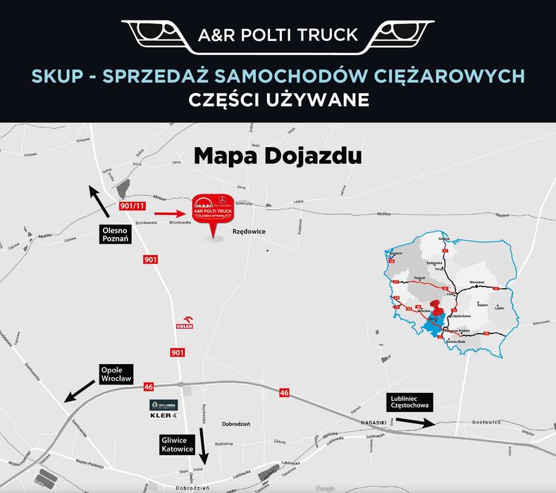 Części MAN TGL TGM Euro 4,5,6 8.180 8.210 12.240 12.250 12.290 Wysyłka