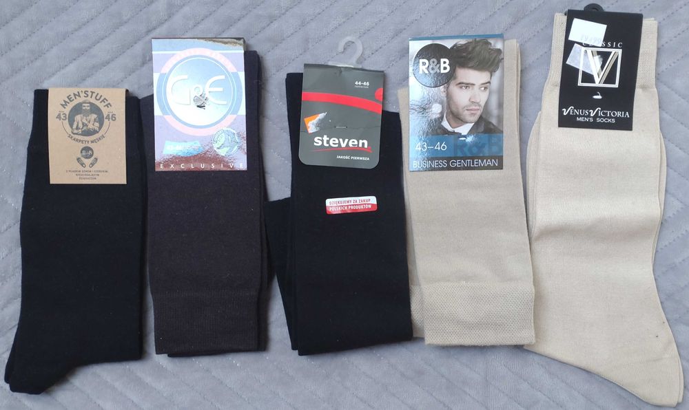 Skarpety męskie eleganckie * rozm 43-46 * bawełna * różne kolory NOWE