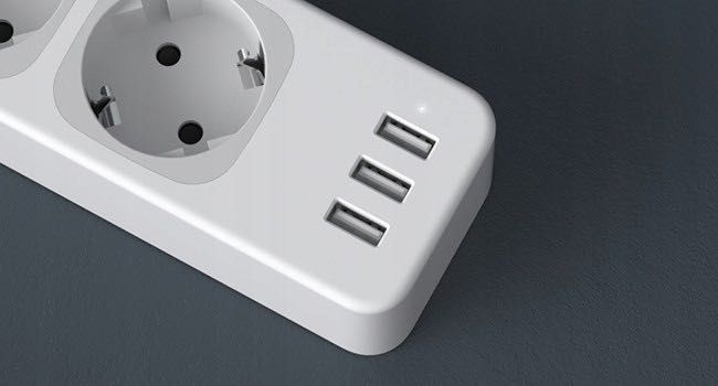 Przedłużacz listwa zasilająca TESSAN TS-307 z USB na 5 metrów, 3600 W